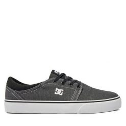 Tenisówki DC Shoes. Czarne trampki męskie DC Shoes, bez wzorów, bez zapięcia. Za 159.99 zł.
