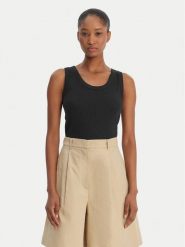 Weekend Max Mara Top Multic 2615941012 Czarny Regular Fit. Czarne topy damskie Weekend Max Mara, s, bez wzorów, z bawełny, bez kołnierzyka, bez ramiączek. Za 309.99 zł.