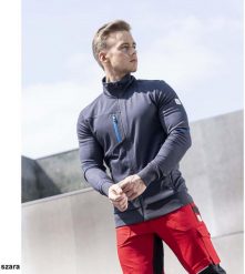 Ardon Stretchowa męska bluza ze stójką z technicznego materiału ARDONTOPLYRON nie elektryzuje się elementy odblaskowe ciemno niebieska L. Niebieskie bluzy męskie Ardon, l, bez wzorów, bez ramiączek, bez kaptura. Za 178.85 zł.