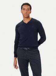 Guess Sweter M5YR27 Z0122 Granatowy Slim Fit. Niebieskie swetry męskie Guess, l, z aplikacjami, z syntetyku, bez kołnierzyka, bez ramiączek. Za 399.99 zł.