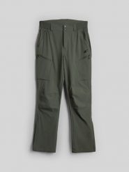 4F Spodnie trekkingowe szybkoschnące damskie - khaki M. Brązowe spodnie sportowe damskie 4F, bez wzorów, z materiału, trekkingowe. Za 299.99 zł.