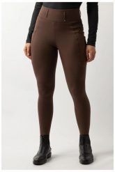 Damskie legginsy jeździeckie z pełną przyczepnością BR Equitation Linda. Brązowe legginsy damskie BR, bez wzorów, z materiału. Za 389.50 zł.