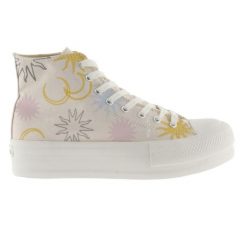 Damskie buty sportowe z wysokim stanem z nadrukiem słońca Victoria Doble. Brązowe obuwie sportowe damskie VICTORIA, bez wzorów, z gumy, bez zapięcia. Za 251.05 zł.