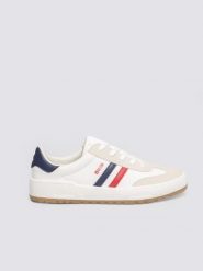 Sneakersy męskie białe TT174095 101. Białe buty sportowe męskie BIG STAR, bez wzorów, z dresówki, bez zapięcia, na fitness i siłownię. Za 169.99 zł.