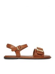 U.S. Polo Assn. Sandały EO-TEMPE002W/6L1 Brązowy. Brązowe sandały damskie U.S. Polo Assn., bez wzorów, ze skóry, bez obcasa, na płaskiej podeszwie, bez zapięcia. Za 299.99 zł.