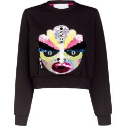 Bluza No Ka'Oi PRESENCE. Czarne bluzy damskie No Ka Oi, z aplikacjami, z tkaniny, bez ramiączek, bez kaptura. W wyprzedaży za 630.00 zł.
