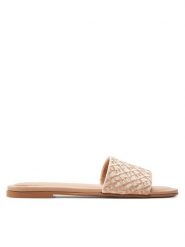 Boss Klapki Millie Slide Cveb 50517365 Brązowy. Brązowe klapki damskie Boss, bez wzorów, z materiału, bez obcasa, bez zapięcia. Za 1,229.00 zł.