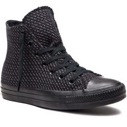 Trampki CONVERSE - Ctas Hi 562490C Black/Black/Black. Czarne trampki i tenisówki damskie Converse, bez wzorów, z gumy, bez zapięcia. W wyprzedaży za 239.00 zł.