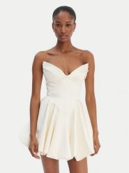 Bardot Sukienka koktajlowa Avella 60137DB Écru Slim Fit. Sukienki damskie Bardot, bez wzorów, z syntetyku, wizytowe, bez kołnierzyka, bez ramiączek. Za 759.99 zł.