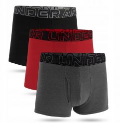 Under Armour Bokserki męskie UNDER ARMOUR Czarne - Czerwone - 3 PAK Performance S. Czarne bokserki męskie Under Armour, bez wzorów. Za 141.90 zł.