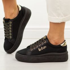 Czarne trampki damskie Lee Cooper 4476. Czarne trampki i tenisówki damskie Lee Cooper, bez wzorów, z gumy, bez zapięcia. Za 139.00 zł.