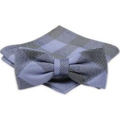 Modna Mucha Męska - Alties - Kolory: Popiel i Delikatny Fiolet. Szare krawaty i muchy Alties, bez wzorów, eleganckie. Za 40.00 zł.