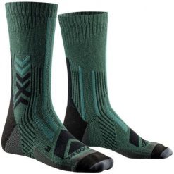 Skarpetki X-Socks Performe Merino Crew. Zielone skarpetki damskie X BIONIC, bez wzorów, z materiału. Za 178.35 zł.