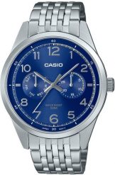 ZEGAREK MĘSKI CASIO MTP-E340D-2A (zd264b) + BOX. Zegarki męskie Casio, bez wzorów. Za 325.54 zł.