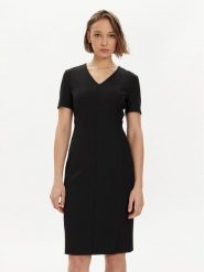 Boss Sukienka codzienna 50493529 Czarny Slim Fit. Czarne sukienki damskie Boss, na co dzień, bez wzorów, z wiskozy, bez kołnierzyka, bez ramiączek, proste. Za 1,299.00 zł.