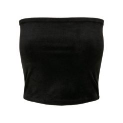 Damski tank top Urban Classics velvet tube(GT). Czarne topy damskie Urban Classics, bez wzorów, bez kołnierzyka, bez ramiączek. Za 142.00 zł.