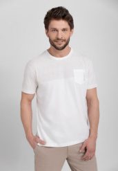 T-shirt z kieszonką, Comfort Fit, T-FAMY. Białe t-shirty męskie Volcano, l, bez wzorów, z bawełny, bez kołnierzyka, bez ramiączek. Za 79.99 zł.