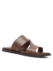 Gino Rossi Klapki MARCELLO-01 MB Brązowy. Brązowe klapki męskie Gino Rossi, bez wzorów, ze skóry, bez zapięcia. Za 199.99 zł.