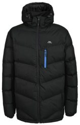 Trespass Blustery - męska pikowana kurtka Black. Czarne kurtki sportowe męskie Trespass, na zimę, l, bez wzorów, z poliesteru, bez kaptura, narciarskie. Za 287.00 zł.
