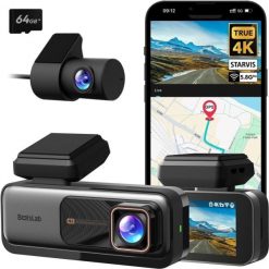 Botslab G980H | Rejestrator Samochodowy | Zestaw 4K Front + 1080P Tył, Gps, 2.4Ghz/5Ghz Wi-Fi. Wideorejestratory 360. Za 601.37 zł.