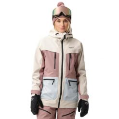 Damska kurtka narciarska Colourwear W Transfer. Brązowe kurtki sportowe damskie Colourwear, na zimę, l, bez wzorów, z materiału, bez ramiączek, bez kaptura, narciarskie. Za 1,171.50 zł.