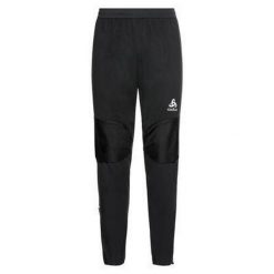 Pantalon de Sport Odlo ZEROWEIGHT WARM. Czarne spodnie sportowe męskie ODLO, bez wzorów, trekkingowe. W wyprzedaży za 401.55 zł.