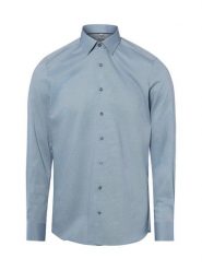 Olymp Level Five Koszula łatwa w prasowaniu Mężczyźni Slim Fit Bawełna niebieski, 40. Niebieskie koszule męskie OLYMP Level Five, m, bez wzorów, z bawełny, eleganckie, bez kołnierzyka, bez ramiączek. Za 279.95 zł.