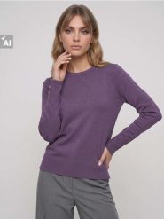 Dopasowany sweter z wiskozą - fioletowy. Fioletowe swetry nierozpinane damskie Sinsay, l, bez wzorów, z wiskozy, bez kołnierzyka, bez ramiączek. Za 35.99 zł.