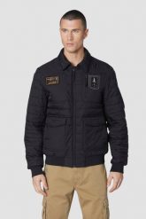 AERONAUTICA MILITARE Czarna męska kurtka Quilted Ripstop Pilot. Czarne kurtki męskie Aeronautica Militare, l, bez wzorów, z syntetyku, eleganckie, bez kaptura. W wyprzedaży za 1,059.99 zł.