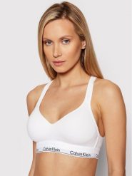 Calvin Klein Underwear Biustonosz top 000QF1654E Biały. Białe topy damskie Calvin Klein Underwear, xs, bez wzorów, z bawełny, bez kołnierzyka, bez ramiączek. Za 189.99 zł.