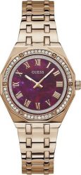 Zegarek damski Guess GW0770L3 CYRKONIE różowe złoto. Czerwone zegarki damskie Guess, złote. Za 1,269.32 zł.