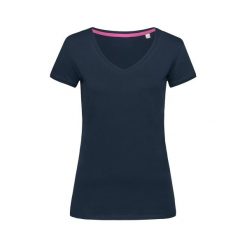 Koszulka Damska Megan Z Dekoltem V. Niebieskie bluzki damskie Stedman, l, bez wzorów, sportowe, bez kołnierzyka, bez ramiączek. Za 53.99 zł.