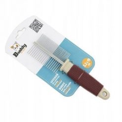 Grzebień dla zwierząt, z rączką, dwustronny, bordo/biały, 5,2 x 19 cm. Golarki i trymery Hobby. Za 13.12 zł.