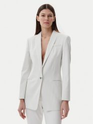 HUGO Marynarka 50537759 Biały Slim Fit. Białe marynarki i żakiety damskie Hugo, bez wzorów, z syntetyku, bez kołnierzyka, bez ramiączek. Za 949.99 zł.