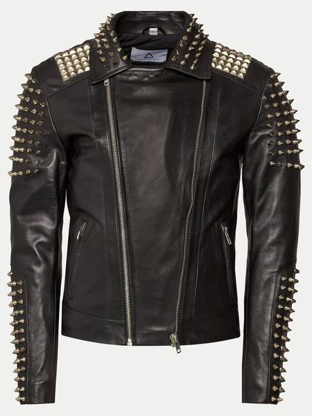 Serge Pariente Kurtka skórzana Studer Czarny Slim Fit. Czarne kurtki męskie Serge Pariente, m, bez wzorów, ze skóry, bez kaptura. Za 1,939.00 zł.