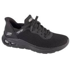 Buty sportowe Sneakersy damskie, Slip-Ins: Bobs Sport Unity. Czarne obuwie sportowe damskie Skechers, bez wzorów, bez zapięcia, trekkingowe. Za 359.99 zł.