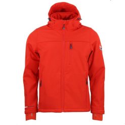 Kurtka softshell z kapturem Peak Mountain Claude. Brązowe kurtki sportowe męskie Peak Mountain, bez wzorów, z softshellu, z kapturem, trekkingowe. W wyprzedaży za 412.85 zł.