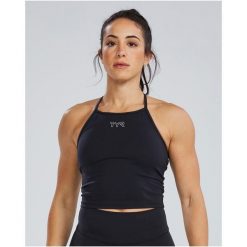 Koszulka damska TYR JL THIN STRP TANK. Niebieskie bluzki damskie TYR, bez wzorów, bez kołnierzyka, bez ramiączek. Za 349.98 zł.