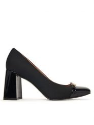 LOVE MOSCHINO Półbuty JA10319G1PIM200A Czarny. Czarne półbuty damskie Love Moschino, bez wzorów, ze skóry, bez obcasa, na obcasie, bez zapięcia. Za 1,169.00 zł.
