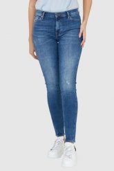 7 FOR ALL MANKIND Jeansy z przetarciami HW SKINNY SLIM ILLUSION Outline. Niebieskie jeansy damskie 7 for all mankind, bez wzorów, z bawełny. W wyprzedaży za 549.99 zł.