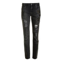 Pepe Jeans jeansy damskie Heidi Rose 27/32 czarny. Czarne jeansy damskie Pepe Jeans, bez wzorów, z jeansu. W wyprzedaży za 335.00 zł.