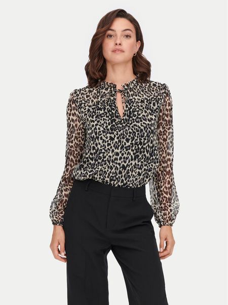 ONLY Bluzka Ditsy 15229700 Czarny Regular Fit. Czarne bluzki damskie ONLY, m, bez wzorów, z syntetyku, bez kołnierzyka, bez ramiączek. Za 79.99 zł.