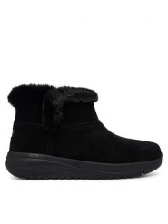 Skechers Śniegowce Waterproof Relaxed Fit: On-The-GO Stellar - Cozy Step 144745/BBK Czarny. Czarne śniegowce damskie Skechers, ze skóry, bez zapięcia. Za 429.99 zł.