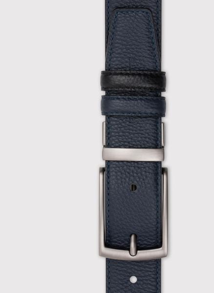 PAKO LORENTE – Dwustronny skórzany pasek męski. Czarne paski męskie Pako Lorente, ze skóry. Za 199.99 zł.