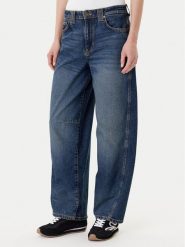 Guess Jeans Jeansy W5BA2X D5M4E Granatowy Regular Fit. Niebieskie jeansy damskie Guess Jeans, z aplikacjami, z bawełny. Za 369.99 zł.