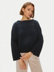 Weekend Max Mara Sweter Spider 2425366171 Granatowy Standard Fit. Niebieskie swetry nierozpinane damskie Weekend Max Mara, xs, bez wzorów, z bawełny, bez kołnierzyka, bez ramiączek. Za 1,009.00 zł.
