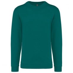 Bluza z okrągłym dekoltem Kariban. Niebieskie bluzy damskie KARIBAN, l, bez wzorów, z bawełny, bez ramiączek, bez kaptura. Za 128.50 zł.