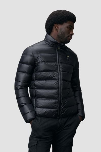 BLAUER Czarna męska kurtka Belmont Short Jackets, Rozmiar XXL. Czarne kurtki męskie Blauer USA, na zimę, l, bez wzorów, z poliamidu, bez kaptura. W wyprzedaży za 984.99 zł.