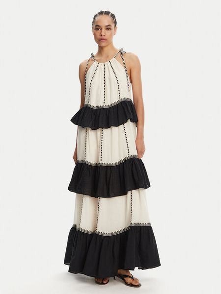 Devotion TWINS Sukienka letnia Kleio 025.303G Écru Loose Fit. Sukienki damskie Devotion Twins, na lato, s, bez wzorów, z bawełny, bez kołnierzyka, bez ramiączek. Za 1,399.00 zł.