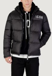 Kurtka puchowa Mężczyzna ICON. Czarne kurtki męskie ICON, na zimę, m, bez wzorów, z poliesteru, bez kaptura. Za 437.90 zł.